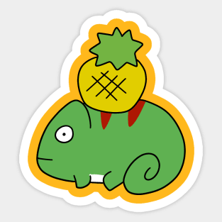 Pineapple Chameleon Sticker